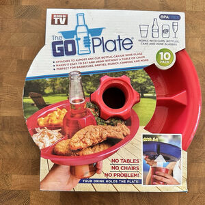 NEW- THE GO Plate ~ 4 COMPARTMENTS - 10 PACK